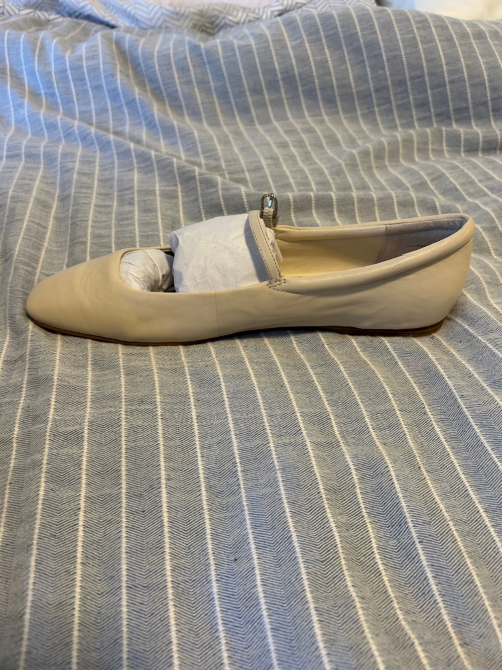 Dolce Vita Cream Square-Toe Mary Janes with Slim Strap - Picture 3 of 4